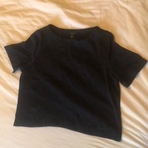 Forever 21 Satin Navy blouse